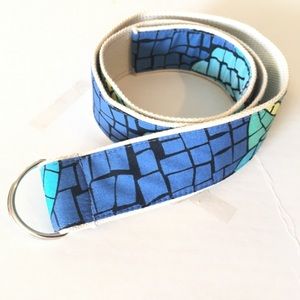 Lilly Pulitzer Canvas Belt Mosaic Molokini Blue